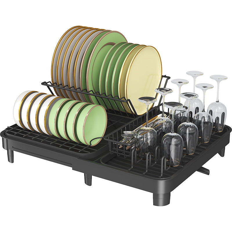 Kitchen dish storage rack