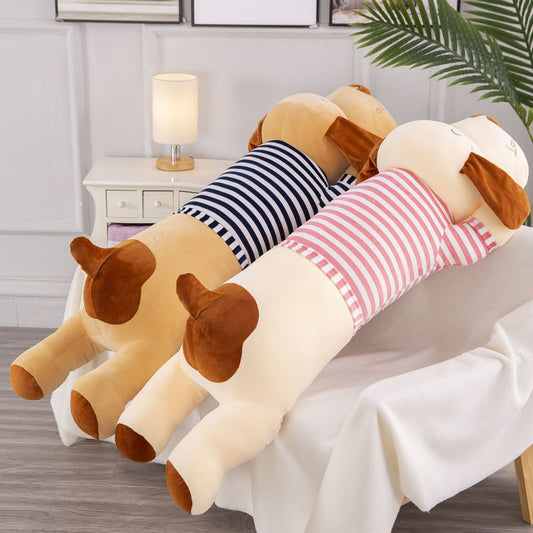 New love lying dog strip pillow