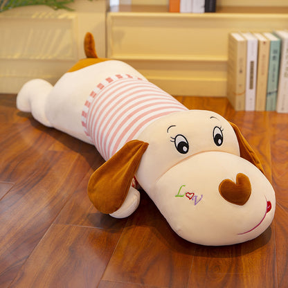 New love lying dog strip pillow