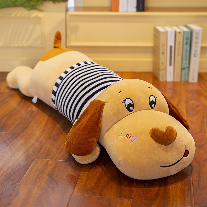 New love lying dog strip pillow