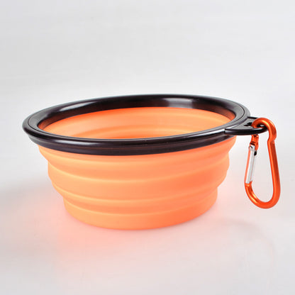 Spot collapsible pet silicone bowl