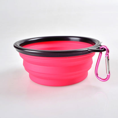 Spot collapsible pet silicone bowl